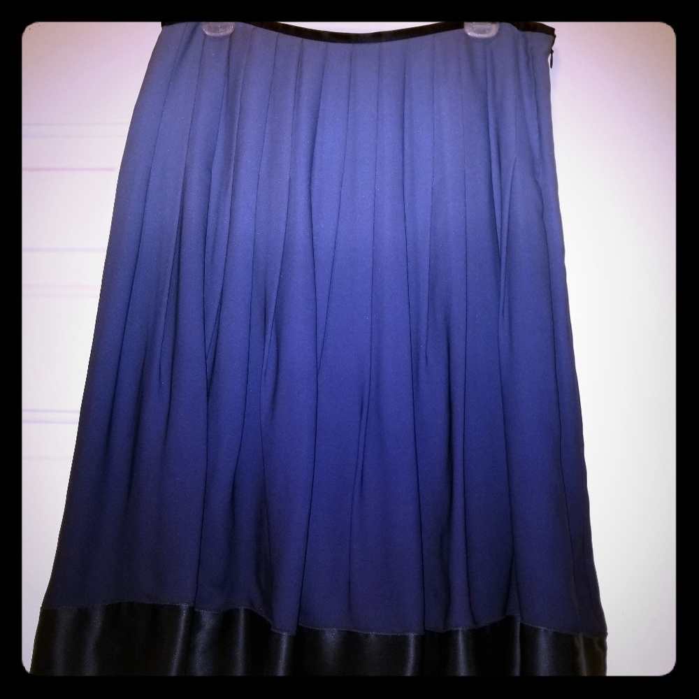 Talbots Silk Ombre Blue Skirt